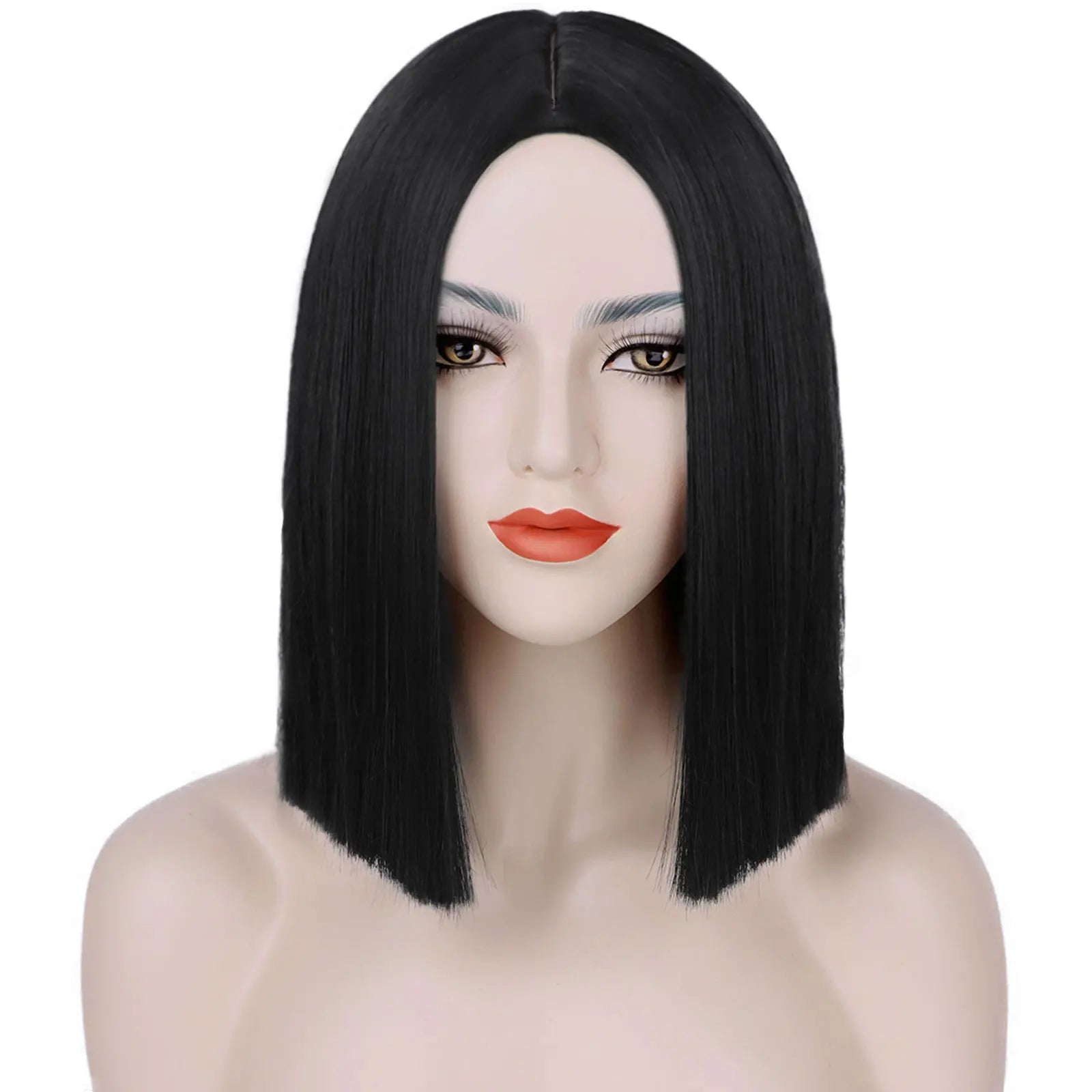 Purple Synthetic Short Bob Wig Straight Wig for Women Shoulder Length Wigs Colorful Wig for Daily Use Party Cosplay