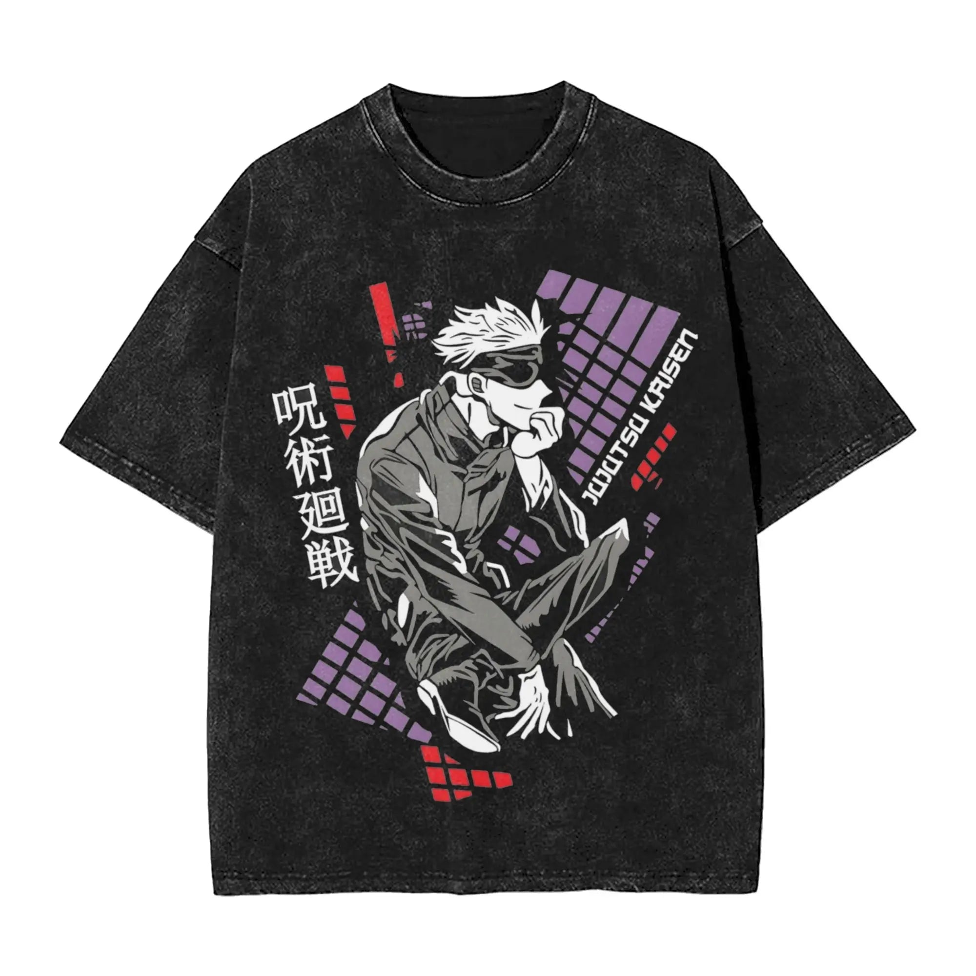 Suguru Geto anime girl dinner  Merch Washed T Shirt Men Women Streetwear Hip Hop T-Shirt Printed  Tee Shirt Cotton