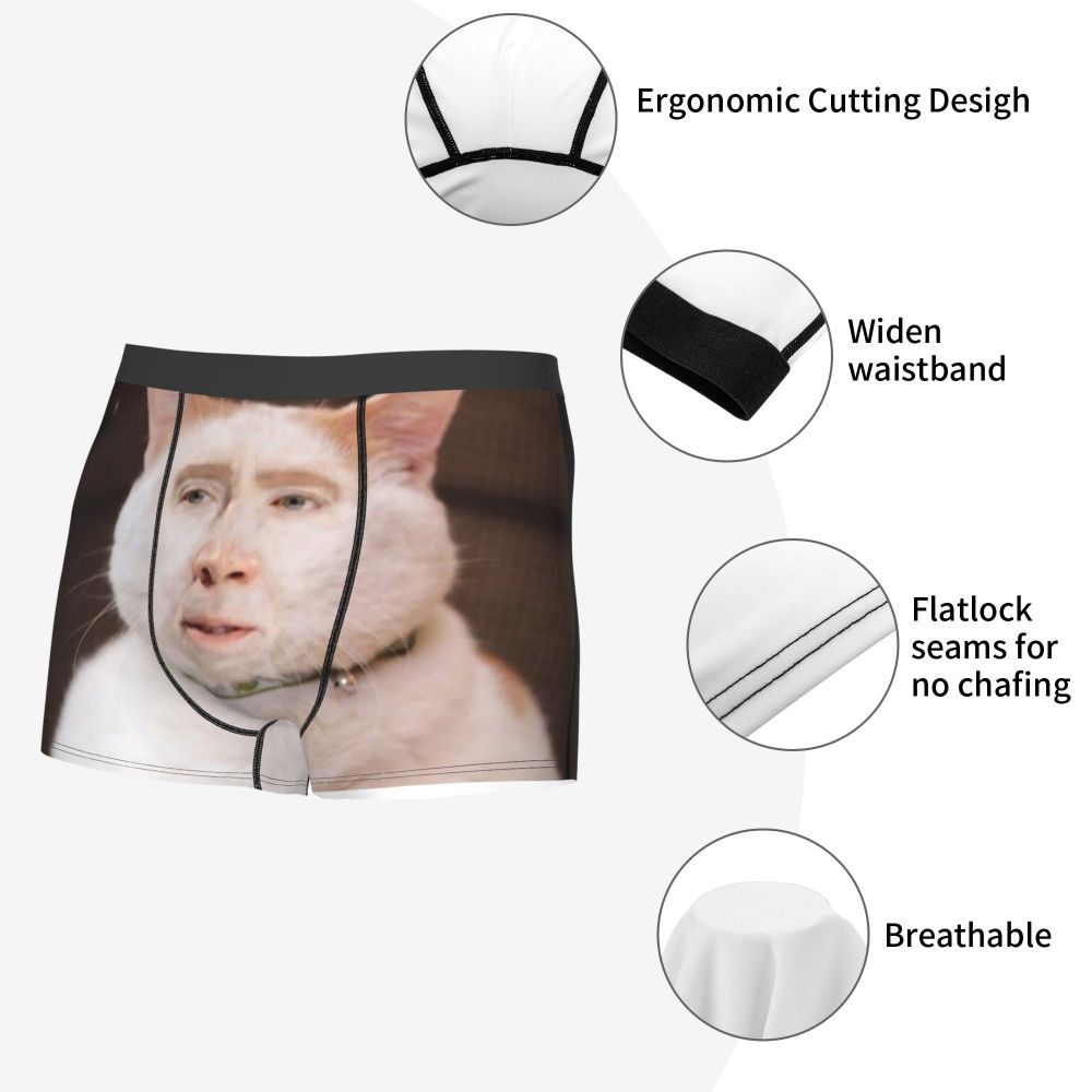 Custom Nicolas Cage Boxer Shorts For Homme 3D Printed Male Nic And His Girls Underwear Panties Briefs Breathbale Underpants