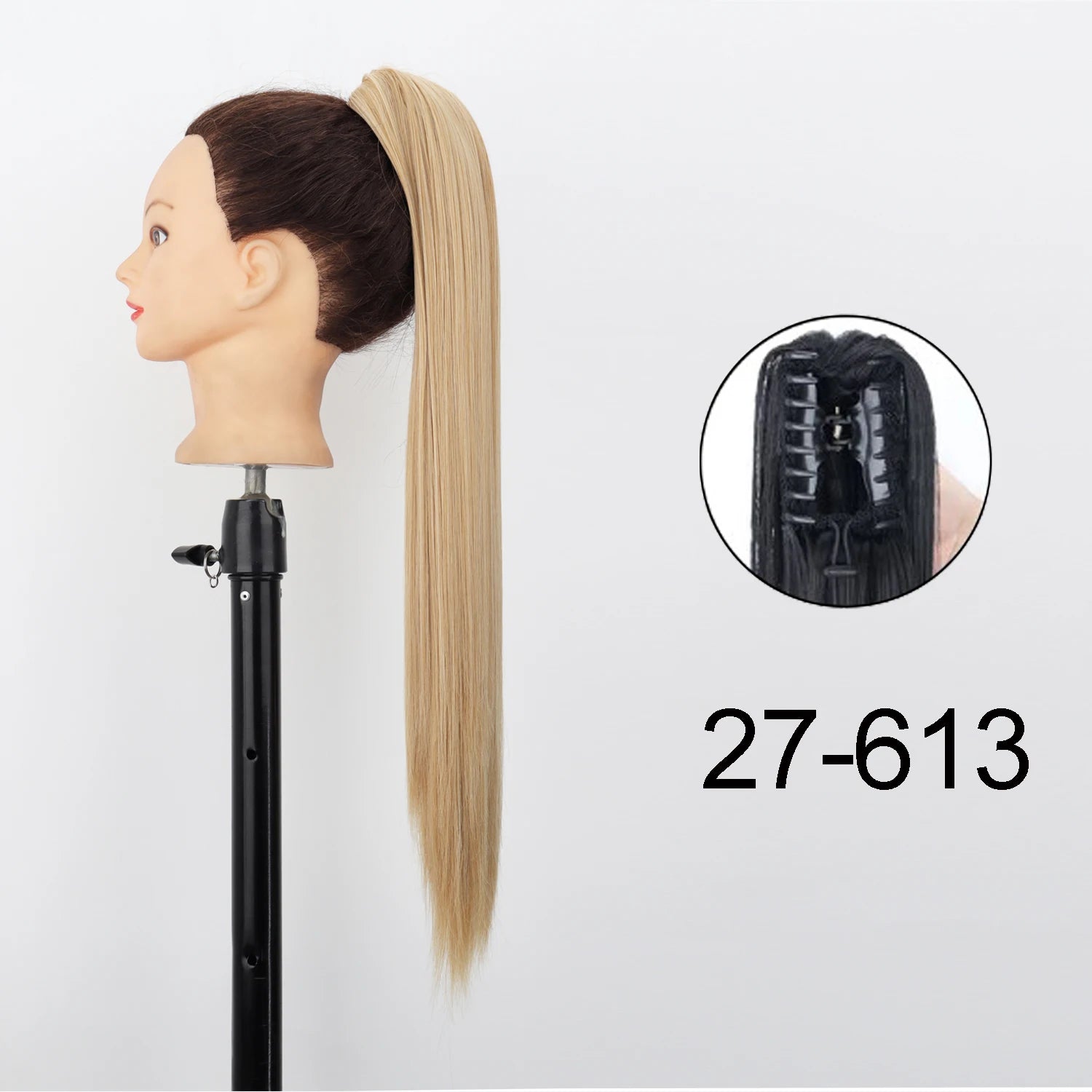 Synthetic 24Inch Wavy Claw Clip On Ponytail Hair Extension Ponytail Extension Hair For Women Pony Tail Hair Hairpiece