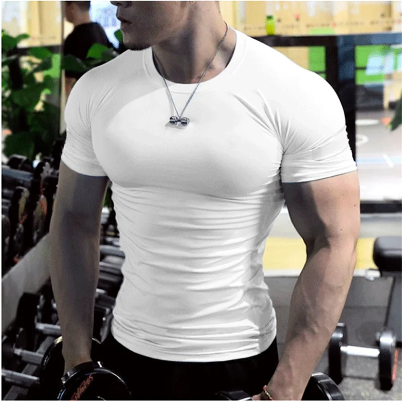 Summer Short Sleeve t Shirt For Men Oversized t-Shirt Fashion White t Shirts Quick Dry Compression Football Shirt Soccer Jersey
