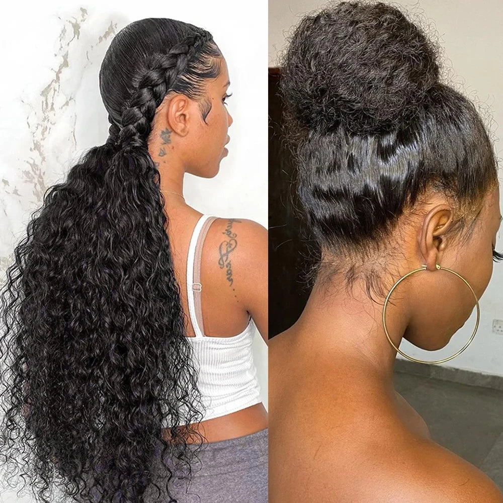 250 Density 360 Full Hd Lace Front Human Hair Wig Pre Plucked 30 Inch Glueless Wig 13X6 Deep Curly Wave Frontal Wig Human Hair
