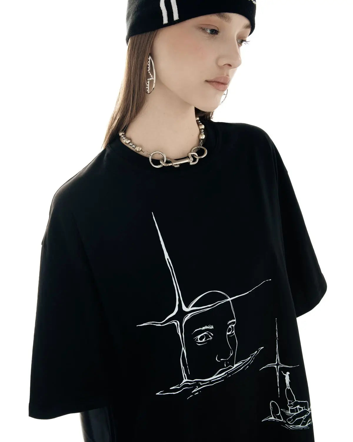 Punk Lyrical Print T-Shirts Oversize Hip Hop Women Streetwear Clothing Harajuku  Goth Unisex Men Top Short Sleeve Cotton Tee Y2K