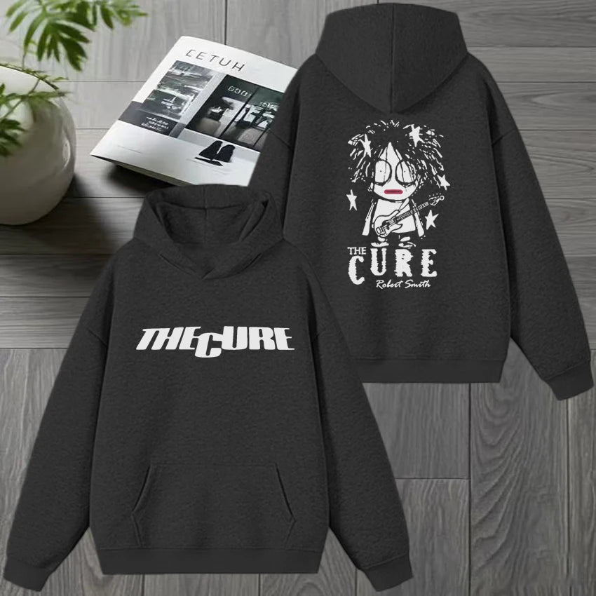 Rock band THE CURE 90s Alternative Rock Double Sided print streetwear Unisex vintage hip hop Hoodie Men women Fleece Sweatshirt