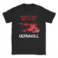Hell T-Shirts for Men Ultrakill Humorous High Quality Cotton Tees Crewneck Short Sleeve T Shirts Printing Clothes Streetwear
