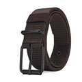 1pc Men's Belt Porous Canvas Metal Pin Buckle Belt Outdoor Sports Belt Women's Fashion Eyelet Belt With Jeans Belt For Men Women