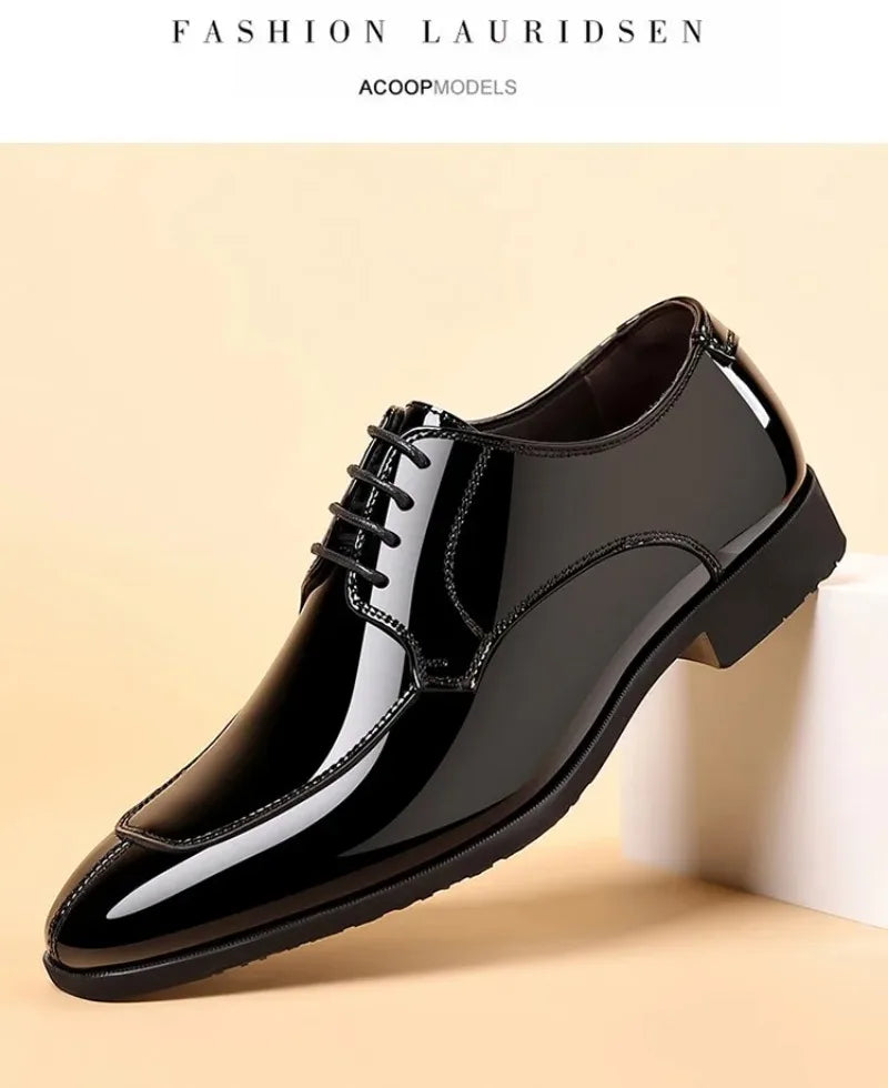 Shoes for Men Fashion Patent Leather Shoes Luxury Pointed Toe Oxford Shoes Men High Quality Business Shoe Designer Wedding Shoe