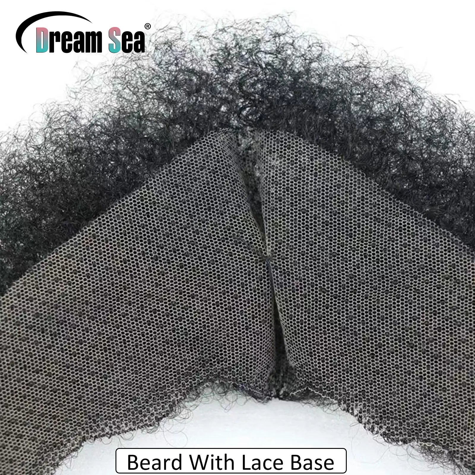 Afro Curly Face Beard Mustache Human Hair For Black Men Curly Realistic Black Bearded Makeup Lace Base Replace System