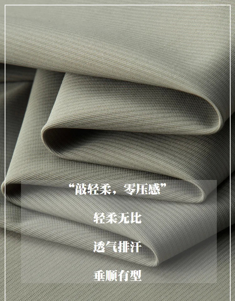 High end brand men's fashionable embroidered casual pants 2024 summer new cool silk breathable luxury solid color sports pants