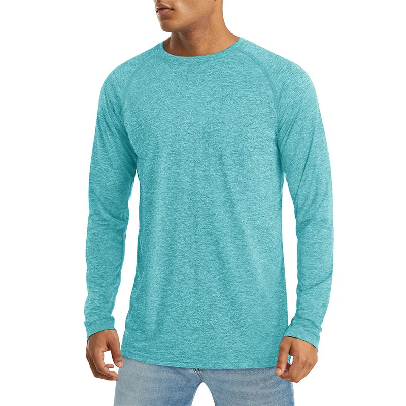 MAGCOMSEN Men's Sun Protection T-shirt Long Sleeve Hiking Fishing Shirts UPF50+ UV Block Spring Summer Casual Tee Workout Shirts