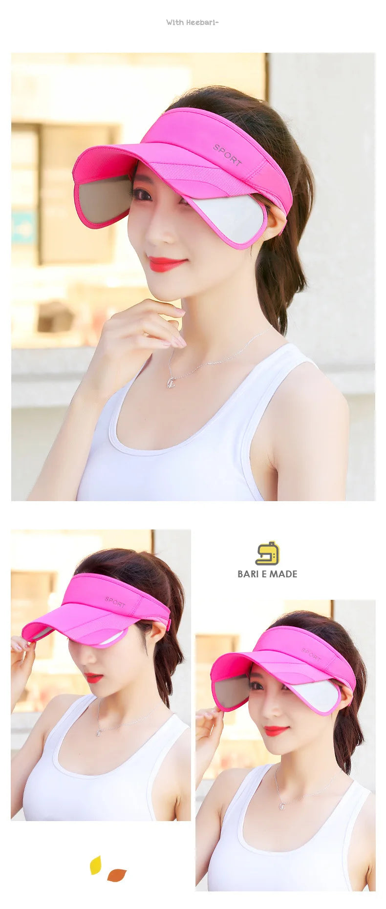 New Summer Outdoor Sport Casual Sports Empty Cap Men's Fishing Widened Pull-Out Brim Sunshade Sun Protection Hat Women