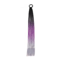 24inch Rubber Band Crochet Mixed Box Braids Plaited Ponytail Synthetic Gradient Dirty Braided Ponytail Hair Extensions for Kids