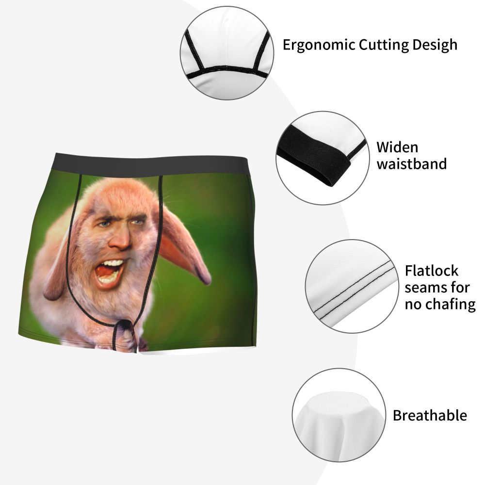 Custom Nicolas Cage Boxer Shorts For Homme 3D Printed Male Nic And His Girls Underwear Panties Briefs Breathbale Underpants