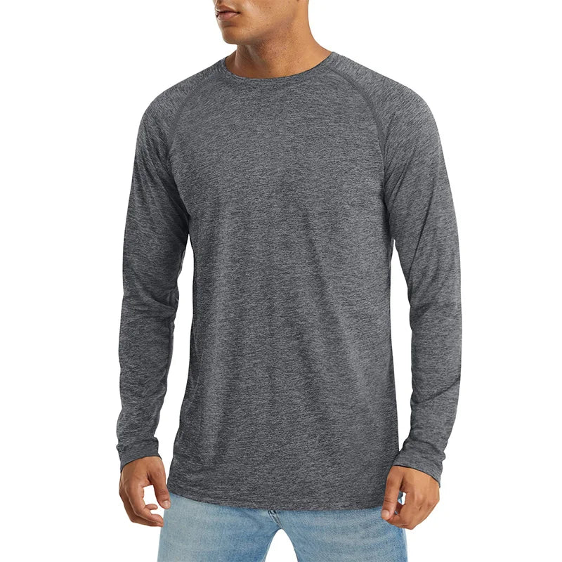 MAGCOMSEN Men's Sun Protection T-shirt Long Sleeve Hiking Fishing Shirts UPF50+ UV Block Spring Summer Casual Tee Workout Shirts