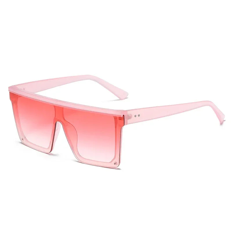 Oversized Square Sunglasses for Women Men Fashion Siamese Lens Style Flat Top Shield Shades