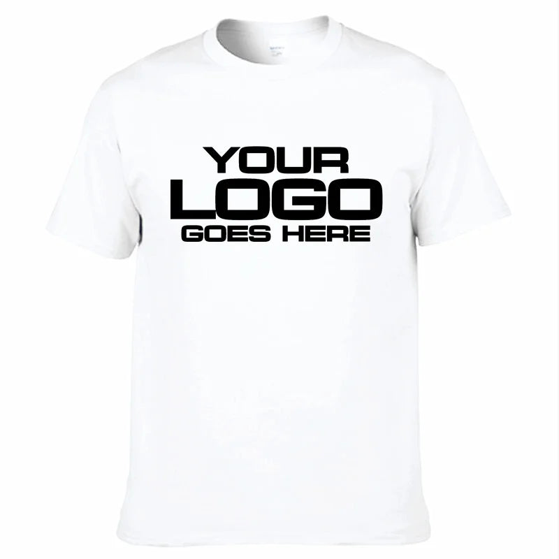 Customized Your Design Here T Shit Text Name Tsihrt Add Your Own Message Men's T-shirt Personalized Tees Custom Cotton Tshirt