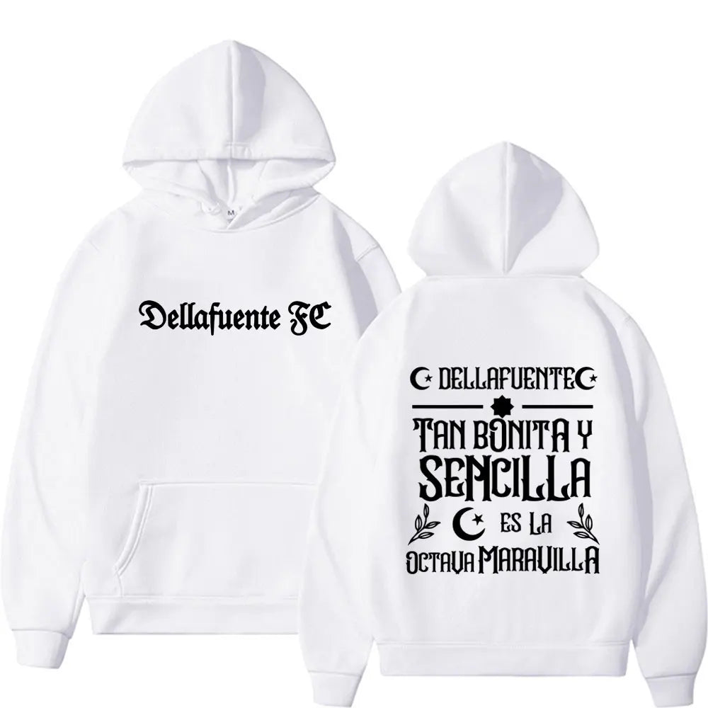 Rapper Dellafuente Album 2025 Letters Cover Hoodies Men Women Harajuku Fashion Hip Hop Oversized High Quality Hooded Sweatshirts