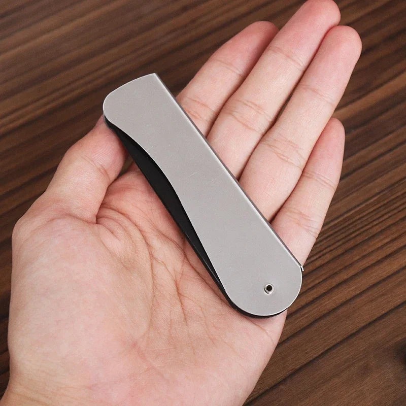Foldable Anti-Static Steel Pocket Comb – Portable Styling Tool for Men’s Hair, Beards & Real Hair Wigs