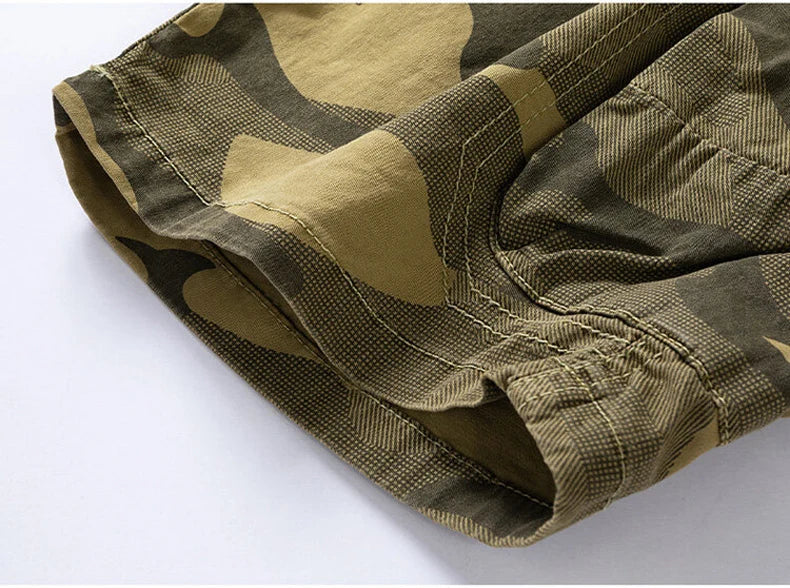 2024 New Summer Men Cotton Cargo Camouflage Shorts Men Clothing Casual Breeche Bermuda Beach Jogger Shorts Male Hot Dropshipping