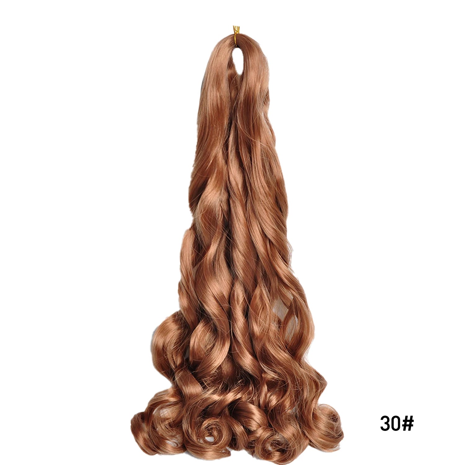 French Curly Crochet Braiding Hair Synthetic Loose Wave Ombre Braids Hair for Women Spiral Curls Pre Stretched Hair Extensions