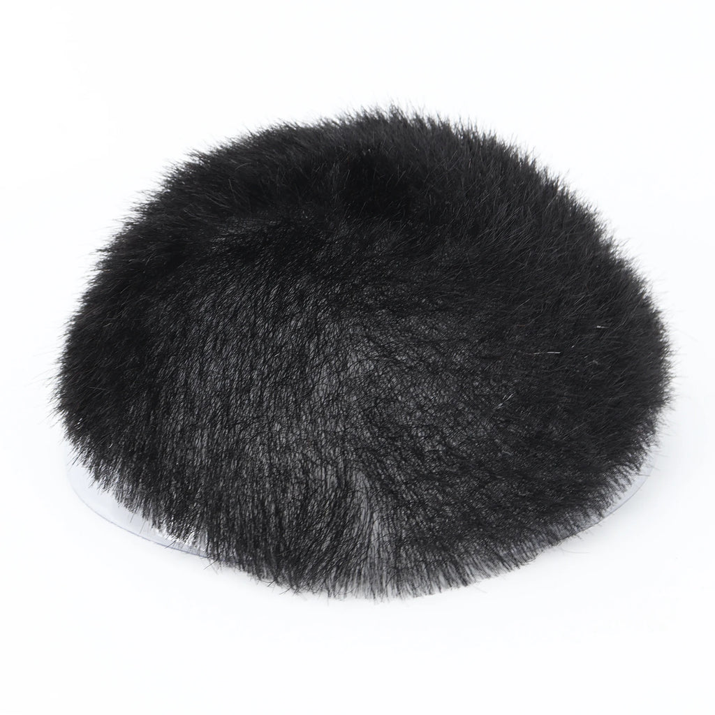 Men Toupee Silk Skin Base  PU Silicone Human Hair Topper V Loop Injected Single Knots 8x10in Short Cut Hair for Salon Stylist