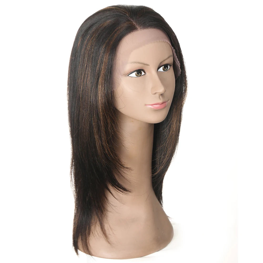 Sleek Highlight Lace Front Wig For Women 13x4 Lace Front Brazilian Hair Wigs Straight Colored Lace Wigs 18 Inch Long Lace Wigs