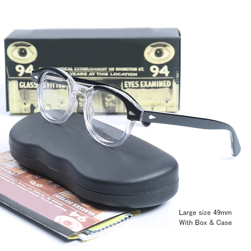 Optical Eyeglasses Frame Men Women Johnny Depp Vintage Glasses Computer Acetate Spectacle Frame For Male Clear Lens