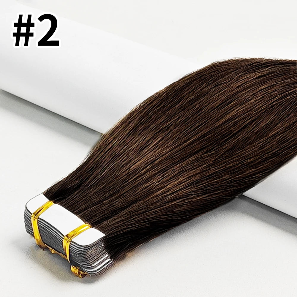 Tape In Hair Extensions 100% Remy human Hair Cuticle Skin Weft Seamless Adhesive Tape Hair Extensions 50G /set 20pc Best Quality