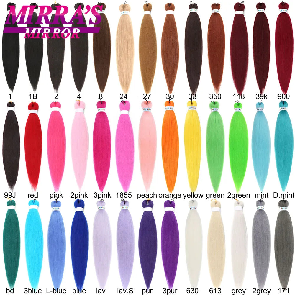 Pre-stretched Braiding Hair 26Inch 90G Synthetic Jumbo Hair Extensions for Crochet Braids DIY Pink Peach Red Yellow Fake Hair