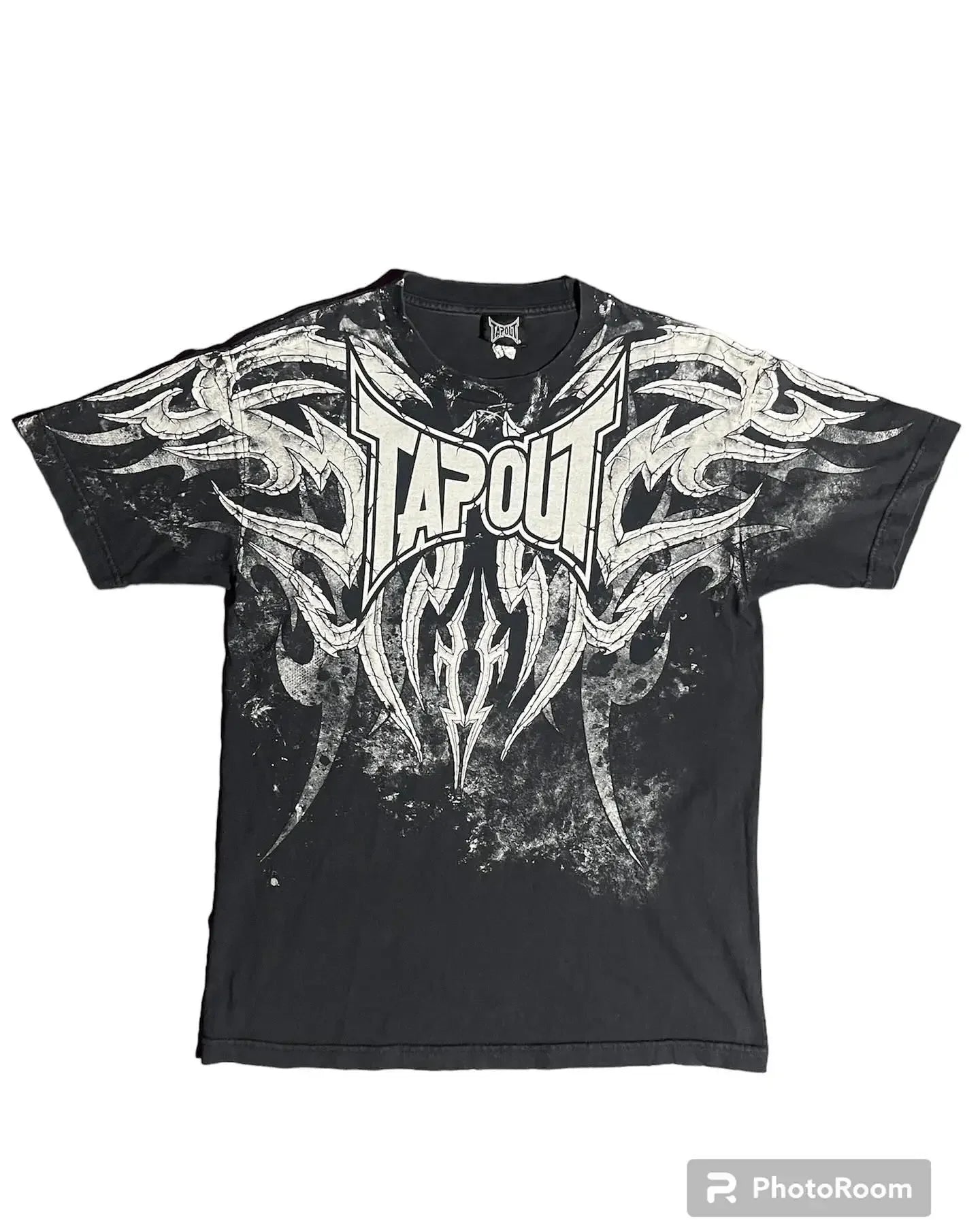 Y2k Retro Tie Dye Cross T Shirts Gothic Hip Hop Graphic Full Print Cropped Top for Men Oversized Loose Three Quarter Sleeve Tees