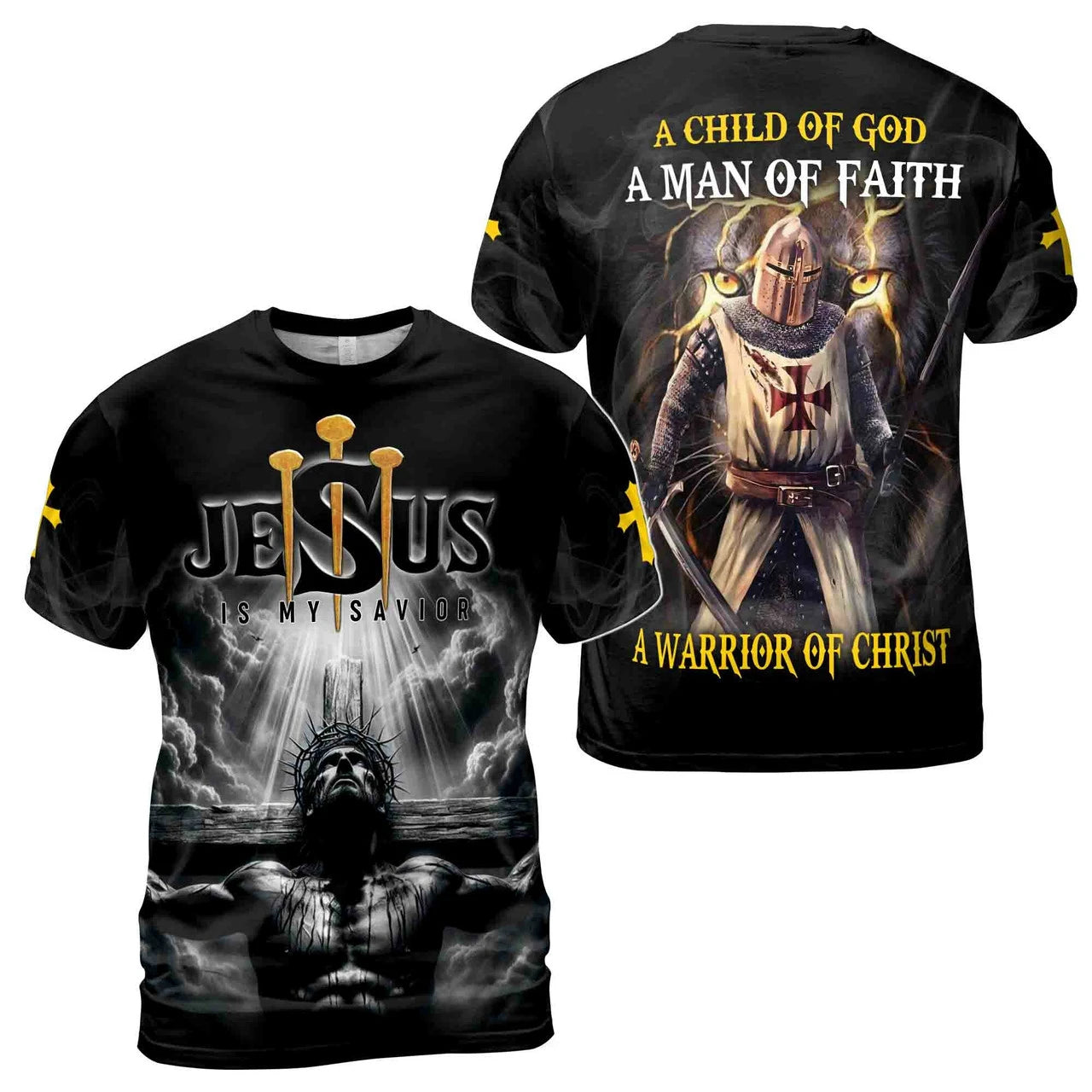 Men's Vintage Medieval Templars Graphic T-shirt Classic Cool Design Short Sleeved Retro Tees Casual O-neck Loose Simple T Shirts