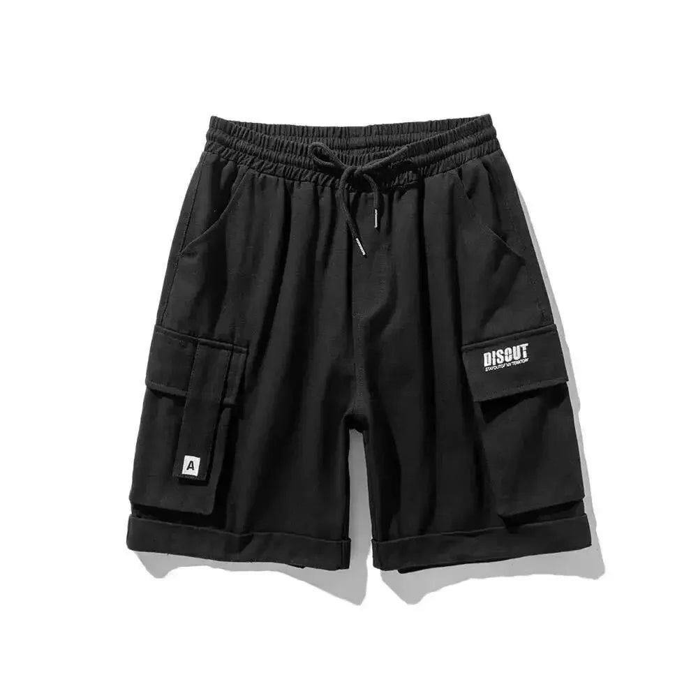 Men's Shorts Sports Beige Cargo Roll Up Male Short Pants Drawstring Korean Style Baggy with Ice Loose Xxl Designer Summer Xl