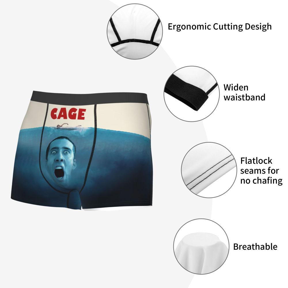 Custom Nicolas Cage Boxer Shorts For Homme 3D Printed Male Nic And His Girls Underwear Panties Briefs Breathbale Underpants