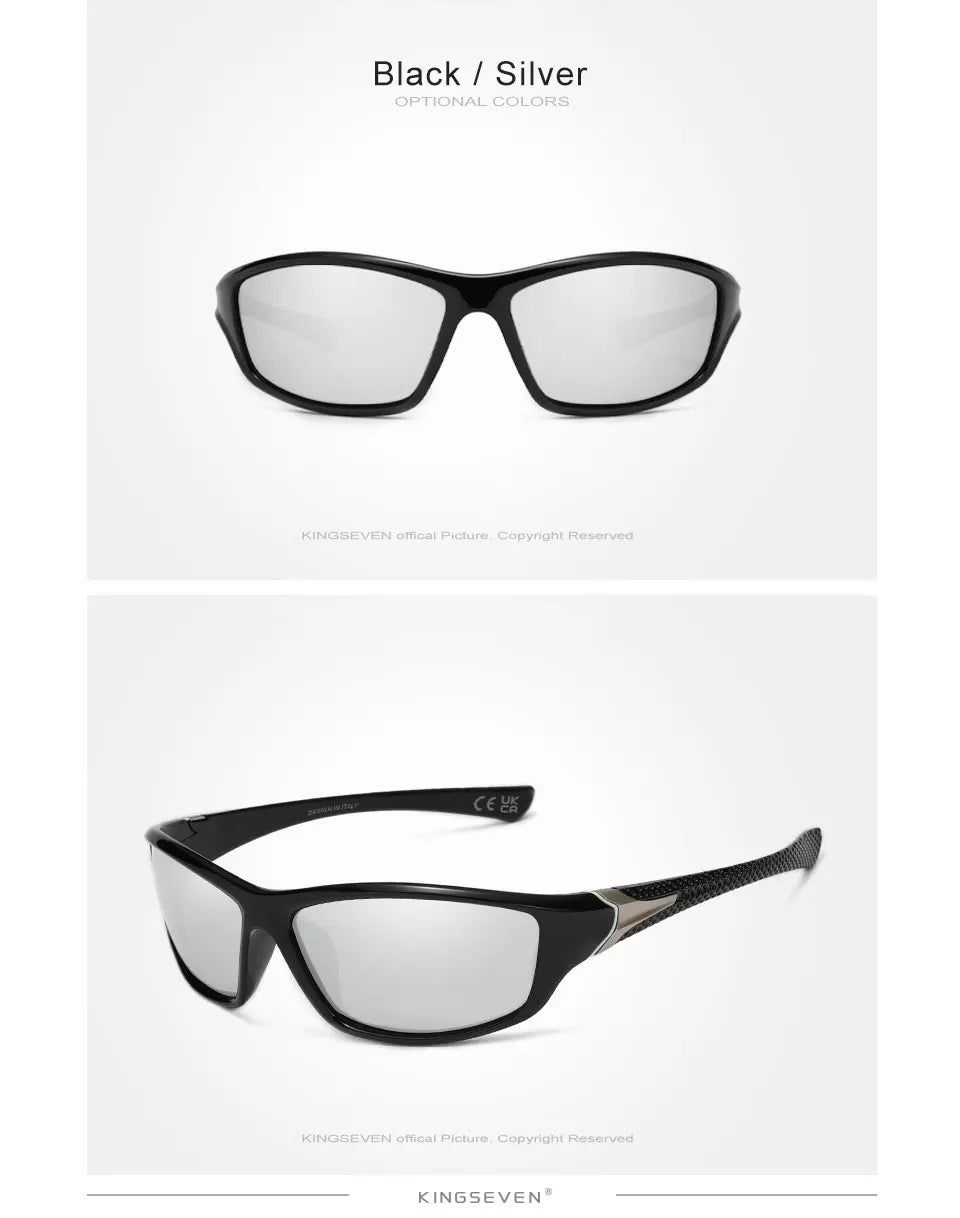 KINGSEVEN 2024 Riding Sunglasses For Men High Quality Anti-reflection Polarized UV400 Glasses TR90 Outdoor Sports Eyewear