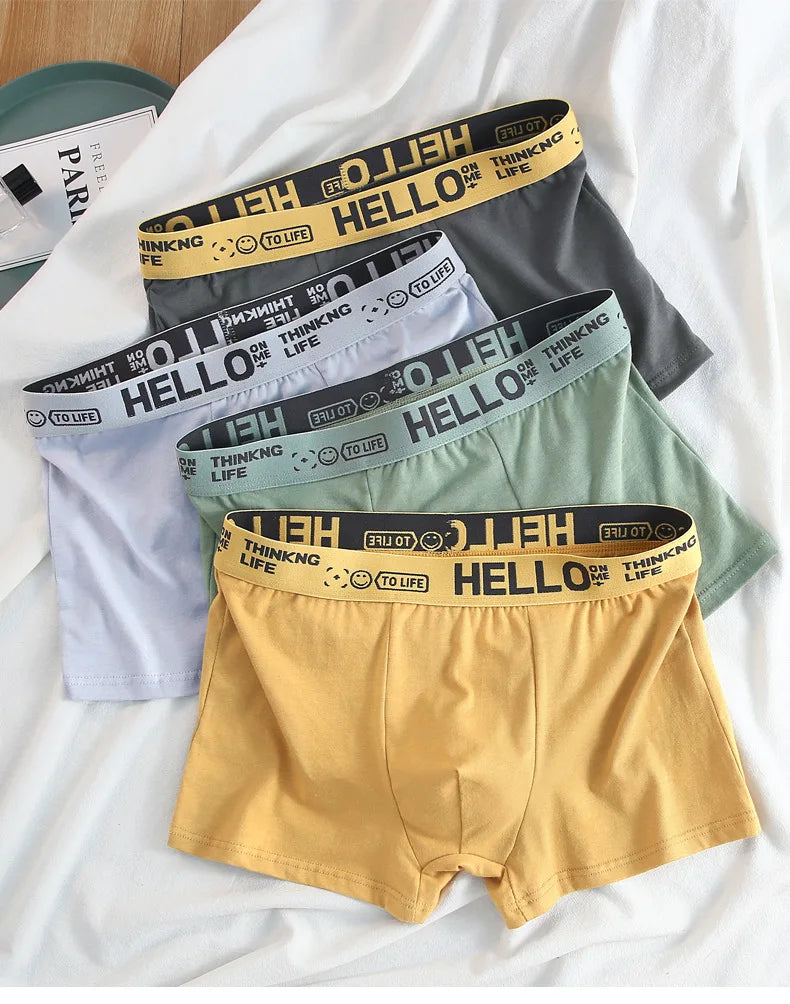 12 pieces Mens Underwear Men Cotton Underpants Male Pure Men Panties Shorts Breathable Boxer Shorts Comfortable soft Plus size