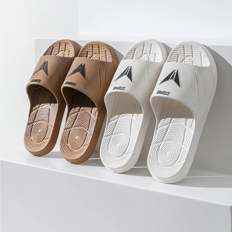 2024 New Men's Slippers Plus Size Men Indoor Home Slippers Bath Slipper PVC Soft Sole anti slip Outdoor Beach Flip Flops Sandals