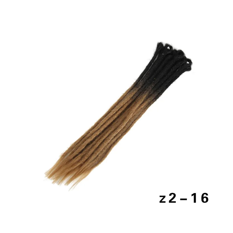 Dreadlocks Extensions Thin 0.7cm Width Synthetic Crochet Braids Hair Dreads Fake Hair Ombre Mint Green Reggae Hip Hop Style Pink
