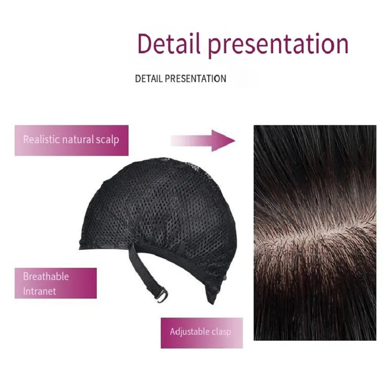 Black Bob synthetic wig women naturally split short straight hair holiday party daily wear high temperature silk wig