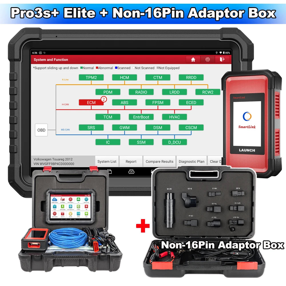 LAUNCH X431 PRO3S+ ELITE ECU Programming J2534 CANFD DOIP Online Coding All System car Diagnostic Tool work with I-TPMS X-PROG 3