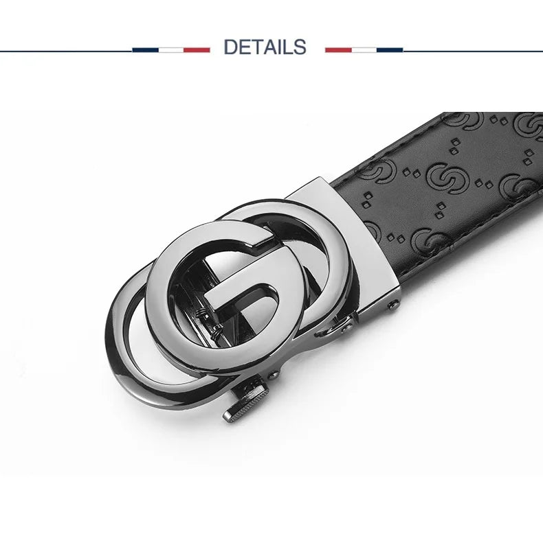 Men Belts Metal Luxury Brand Automatic Buckle Leather High Quality Belt for Men Business Work Casual Designer Fashion Belts