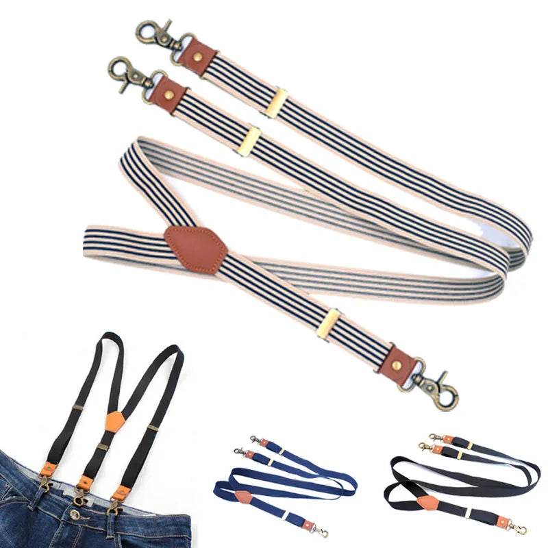 Vintage Men's Suspenders New 3 Hooks Suspenders Man For Pants Casual Mens Trouser Suspenders Fashion Adjustable Braces