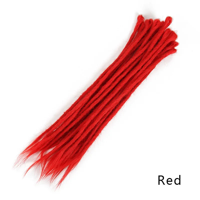 Dreadlocks Extensions Thin 0.7cm Width Synthetic Crochet Braids Hair Dreads Fake Hair Ombre Mint Green Reggae Hip Hop Style Pink