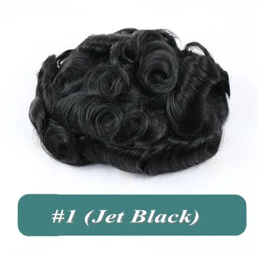 Undetected 0.02mm Thin Skin Natural Hairline Human Hair Men Toupee Black Gray Brown Blonde Male Hair Light Capillary Prosthesis