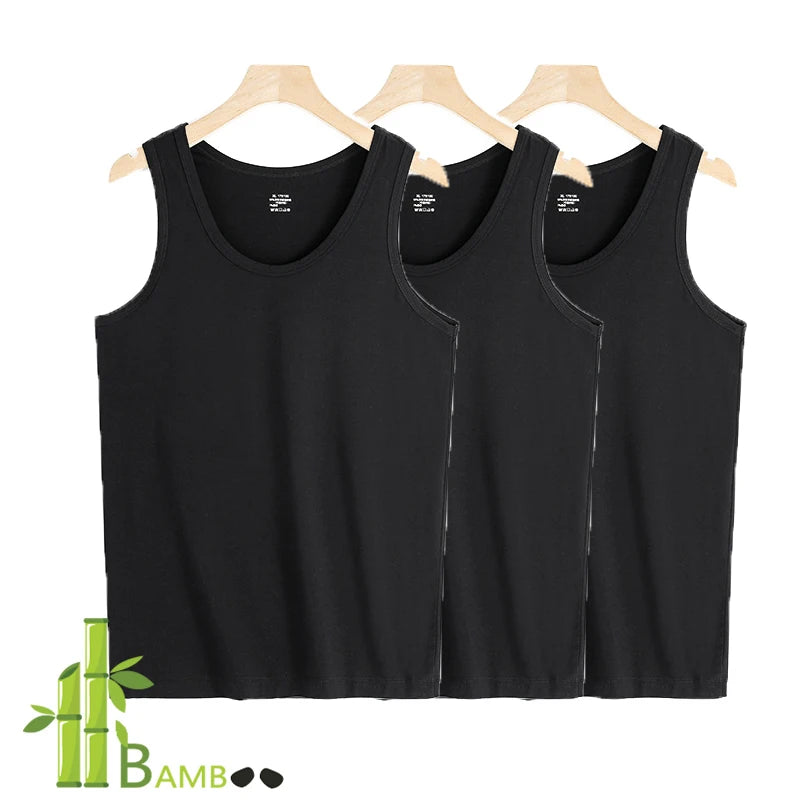 3-packs super soft Slim Fit Mens Tagless Tank Tops Breathable Sleeveless T-Shirt for Men Undershirts Crew Neck Comfort Stretch