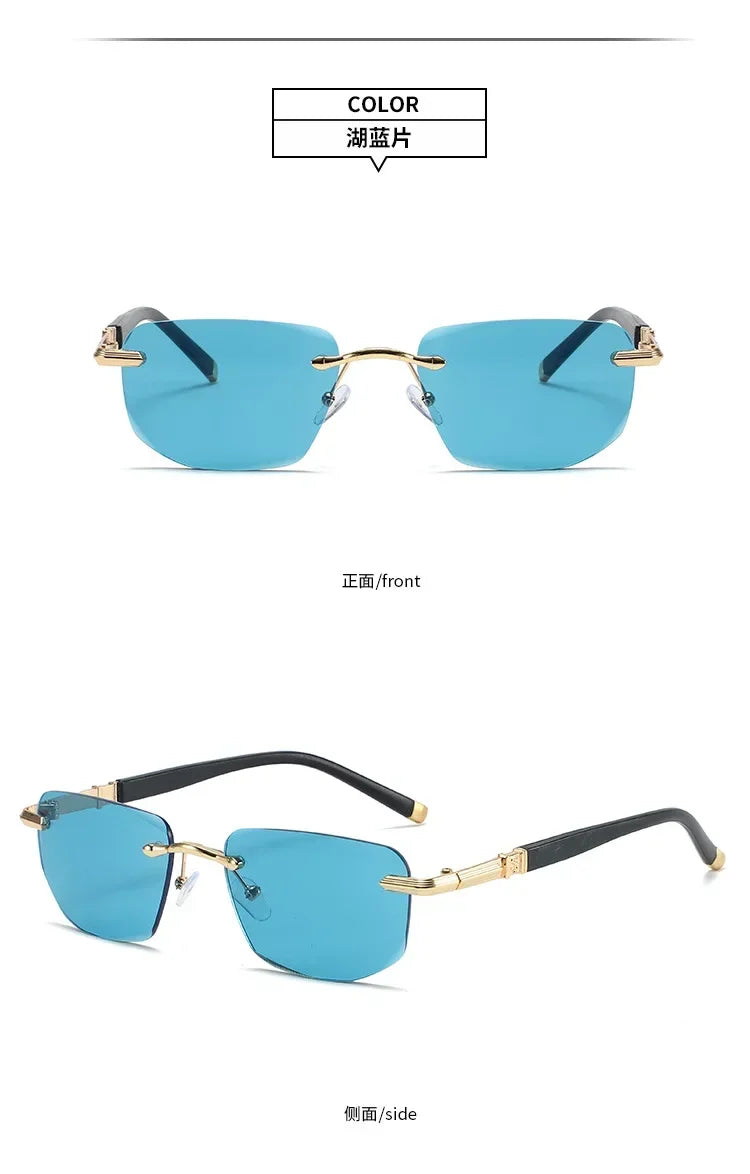 Ultra Light Frameless Diamond Cutting Reading Glasses  Women Men Anti Blue Light Presbyopia Glasses Fashion Sun Shading Glasses