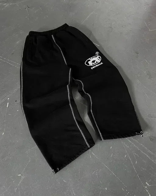 Retro Animal Print Sweatpants Y2K Clothes Men Women Harajuku Hip Hop Retro Graphic Baggy Sweatpants Elastic Waist Casual Trouser