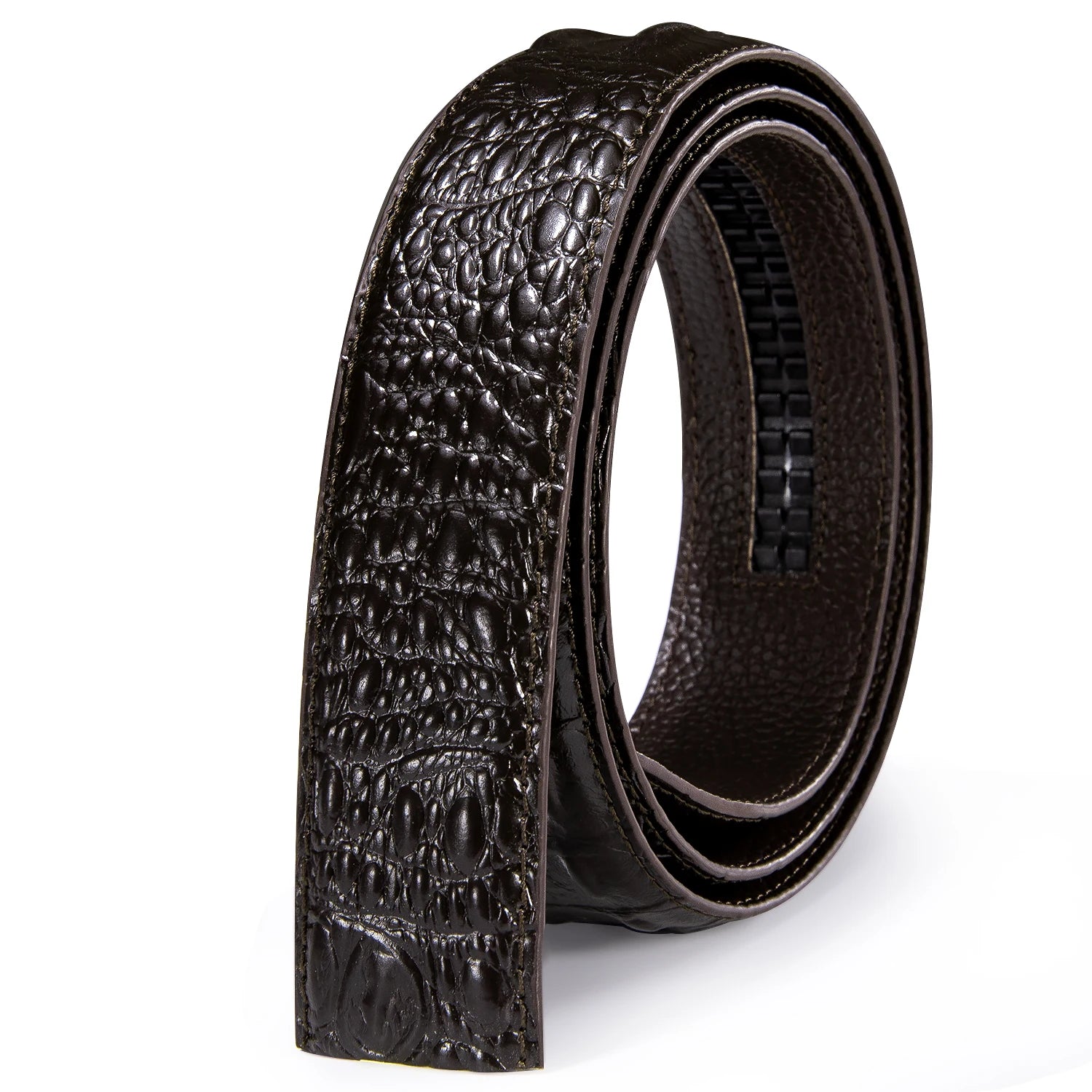3.5cm Men's Belt without Buckle High Quality Cowskin Genuine Leather Belt no Buckle  Automatic Leather Replacement Belt for Mens