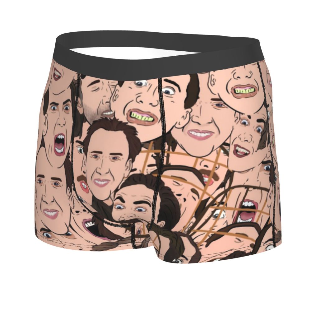Custom Nicolas Cage Boxer Shorts For Homme 3D Printed Male Nic And His Girls Underwear Panties Briefs Breathbale Underpants