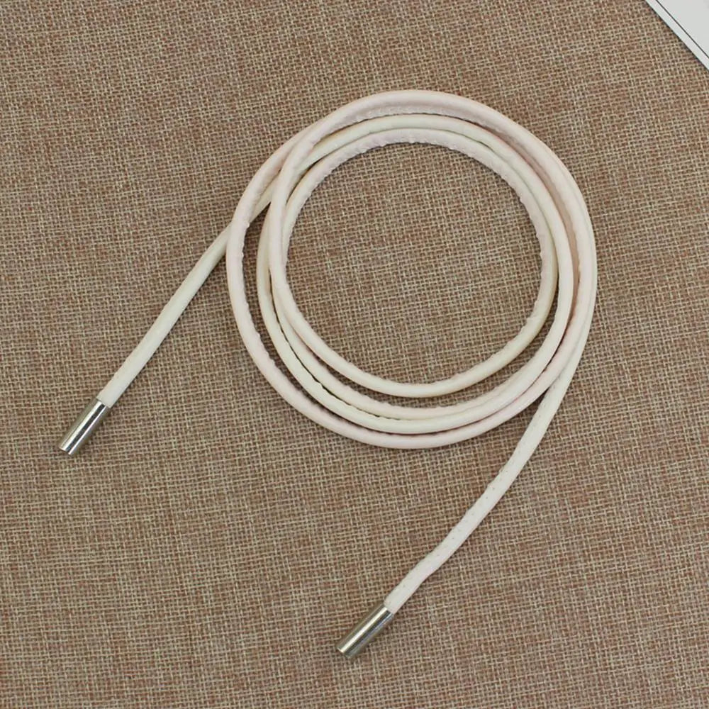 Vintage Belt New Round Leather Rope Dress Coat Embellished String Belt For Women Solid Fashion Long Waist Chain PU Leather Belt