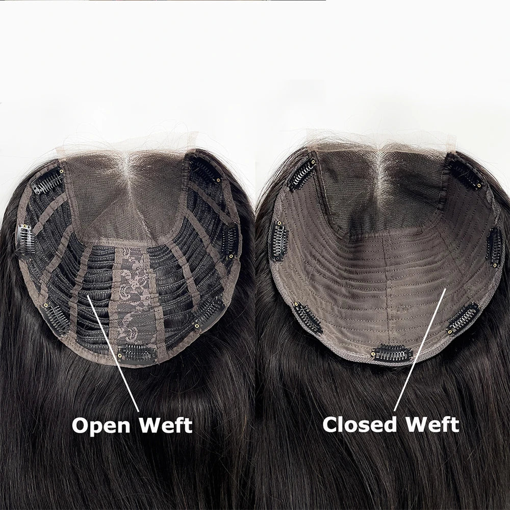 4X4 Inch Transparent HD Lace Wefted Topper Loose Curly Wave Virgin European Human Hair Lace Front Pre Plucked Clip In Hairpieces